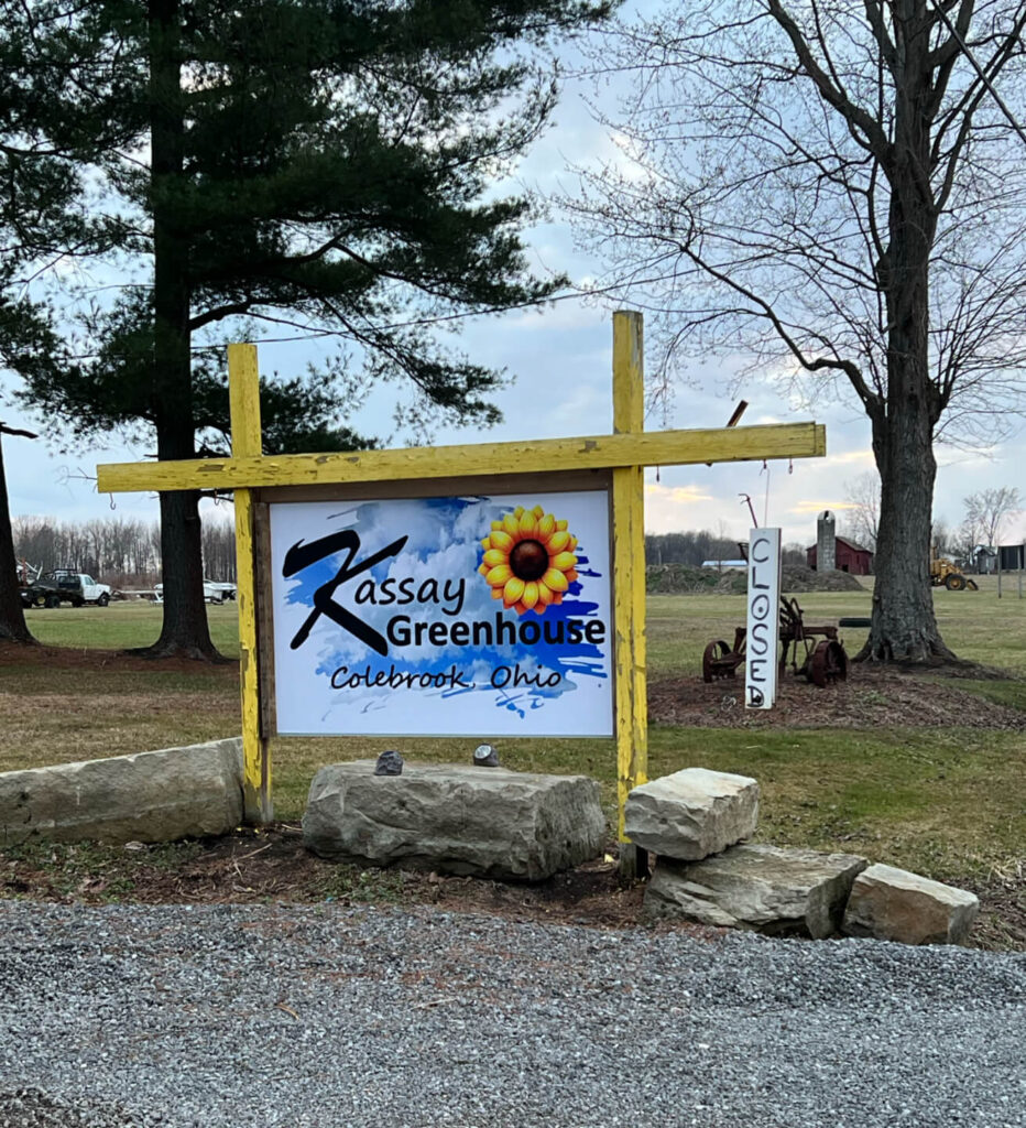 signage print of Kassay Greenhouse